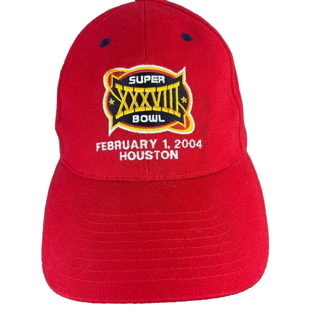 Vintage Reebok Superbowl‎ 38 Houston Hat Imperial Palace NFL 2004 XXXVIII